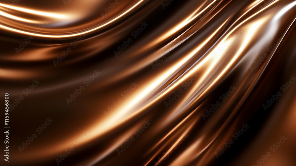 Poster dynamic mocha mousse color 2025 electric energy-inspired abstract with glowing lines, pulsating patt