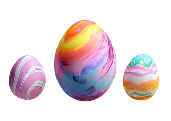 Obraz premium Colorful painting easter egg, 3d rendering