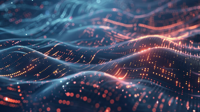 digital data background with binary code