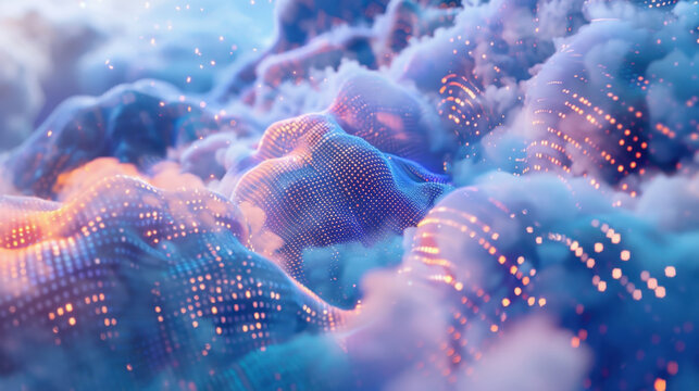digital data background with binary code