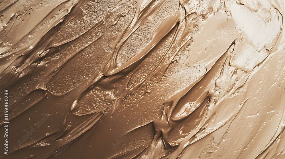Poster minimalist mocha mousse color 2025 texture with soft brushstroke patterns, earthy tones and subtle h