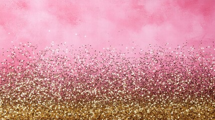 Obraz premium Pink and Gold Glitter Texture Background