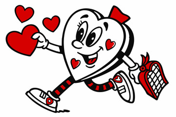 Discover the adorable 'Valentine Muffin Much Love' vector line art, a perfect design for Valentine's Day projects.