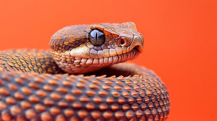 Obraz premium A Close Up Of An Orange And Brown Snake