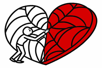 Discover the adorable 'Valentine Muffin Much Love' vector line art, a perfect design for Valentine's Day projects.