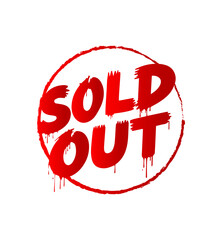 Sold Out sign, Sold out sticker, Out Of Stock sign
