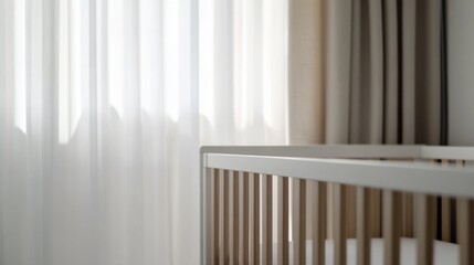 Contemporary minimalist nursery with minimal decor. Featuring clean lines and a soothing design