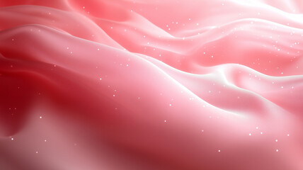 Fototapeta premium Valentine's day background, Soft Pink Silk Waves with Sparkling Particles for Elegant and Minimalistic Background Designs
