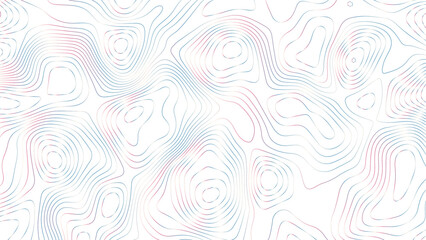 Obraz premium Topographic map. Geographic mountain relief. Abstract lines background. Contour maps. Vector illustration, Modern design with White background with topographic wavy pattern