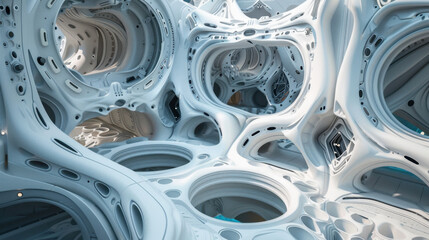futuristic abstract 3d printing