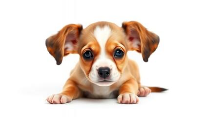 Adorable Puppy - a Realistic, Sweet Portrait of a Small Dog