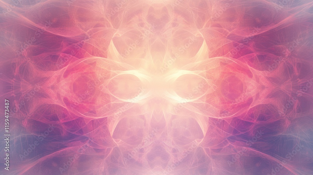 Fototapete intricate abstract fractal patterns with vibrant colors and ample space for text placement and mock 