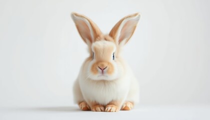 Obraz premium Adorable Fluffy Bunny - a Gentle Portrait in Soft Lighting