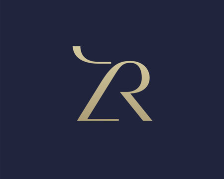 ZR letter logo icon design. Classic style luxury initials monogram.