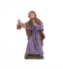 Fototapeta premium toy figurine medieval people isolated on white background