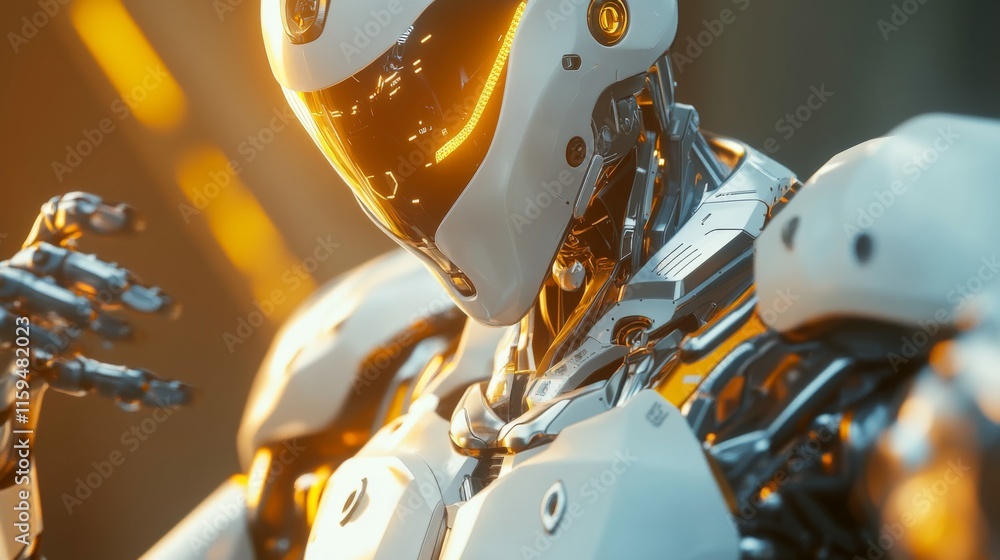 Poster close-up on advanced robotics in laboratory setting