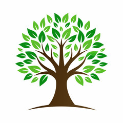 Tree Logo Design on White Background