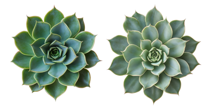 Symmetrical Green Succulent Plant on a Transparent Background - Powered by Adobe