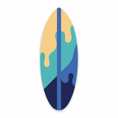 Surfboard extreme sport isolated icon






