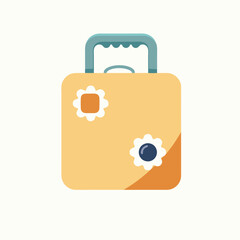 Travel suitcase icon isolated style






