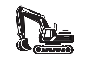 Naklejka premium Creative excavator illustration 