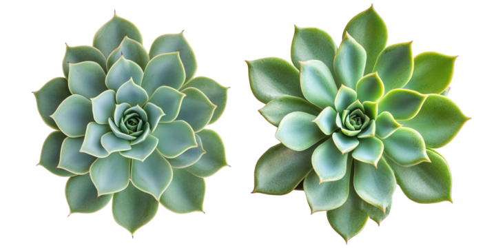 Symmetrical Green Succulent Plant on a Transparent Background - Powered by Adobe