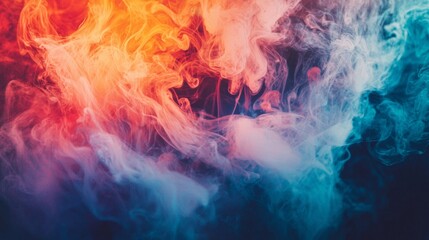 Obraz premium Abstract colorful clouds of smoke in pink and blue tones