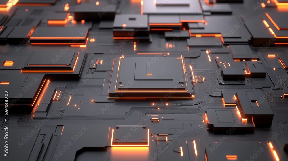 Poster modular board design in soft light detail