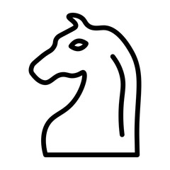 Trojan Horse Vector Line Icon Design