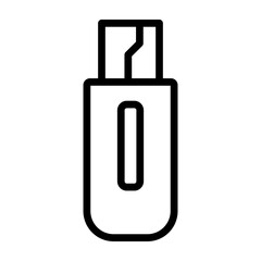 Usb Vector Line Icon Design