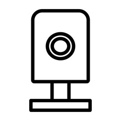 Webcam Vector Line Icon Design
