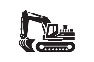 Naklejka premium Creative excavator illustration 
