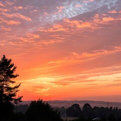 Fototapeta premium sunset in the city