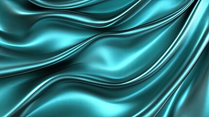 Obraz premium Teal Silk Drapery Abstract Background Texture