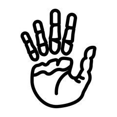 Finger Paint Vector Line Icon Design