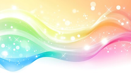Obraz premium Pastel Rainbow Waves Abstract Background Design