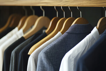 Obraz premium Durable clothes rack, designed to offer both functionality and aesthetics, creating an organized and trendy space