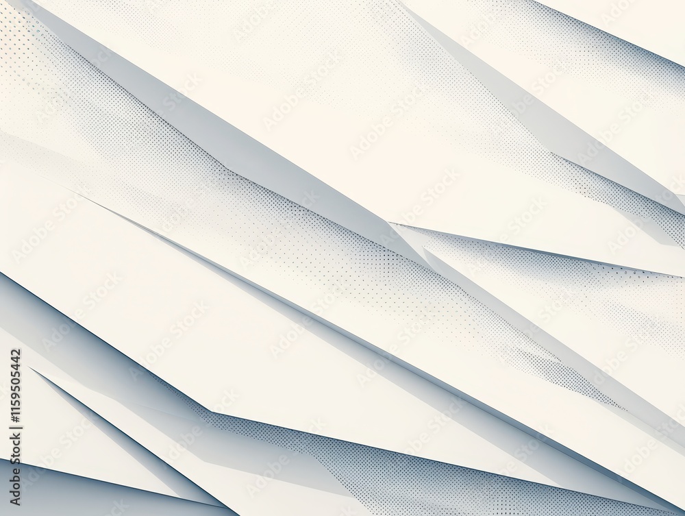 Poster Abstract geometric design with layered white textures and subtle gradients.