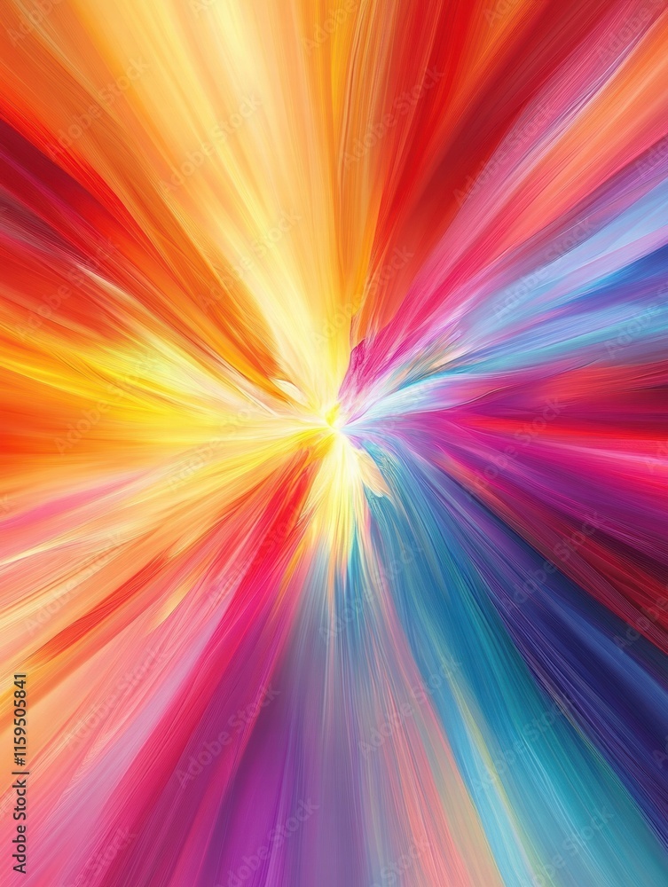 Poster vibrant explosion of abstract colors with ample space for creative text placement. generative ai