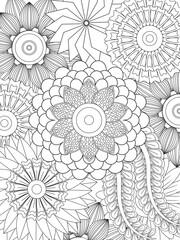 PrintFlowers Coloring Pages For Adules