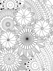 PrintFlowers Coloring Pages For Adules