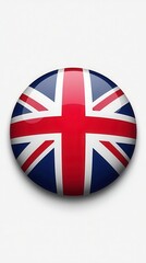 Standard Color Circular Icon of the United Kingdom Flag Depicting a Vibrant Design With Distinctive Elements. Generative AI
