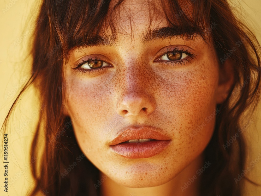 Sticker Freckles and sun-kissed skin. AI.