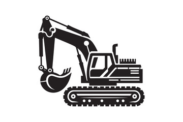 Creative excavator illustration 