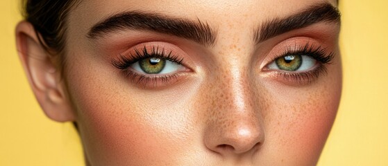 Fototapeta premium Close-up of a woman's eyes and face. AI.