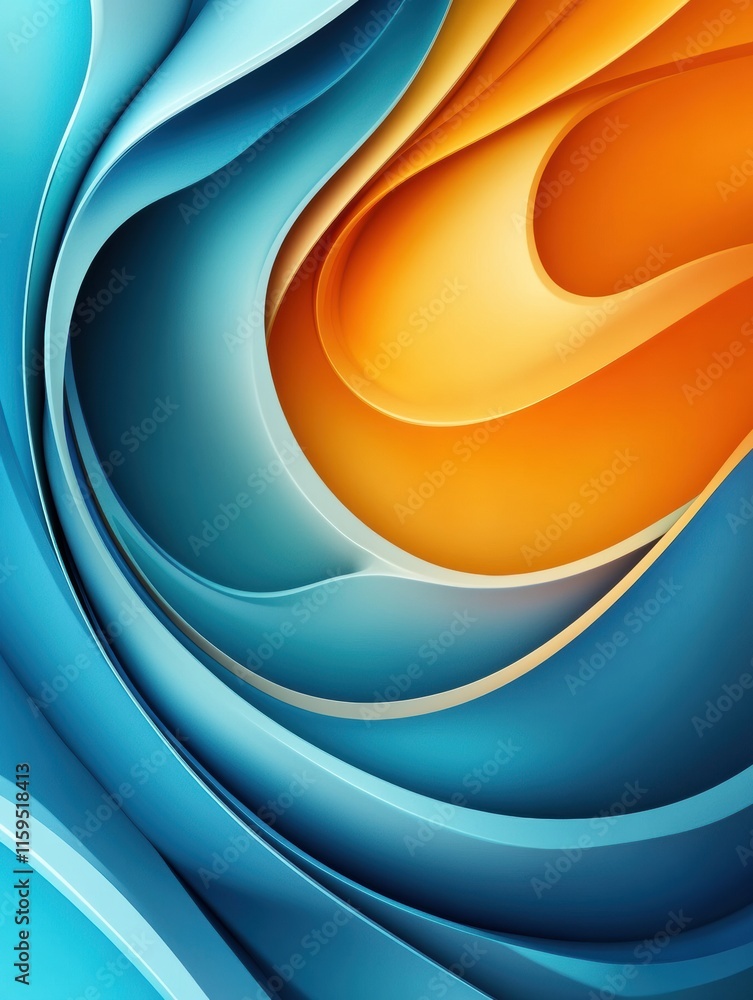 Leinwandbilder colorful abstract glossy waves intertwine in vibrant shades creating a dynamic visual experience. ge