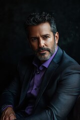 Executive man exudes power and confidence in professional portrait