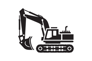 Naklejka premium Creative excavator illustration 
