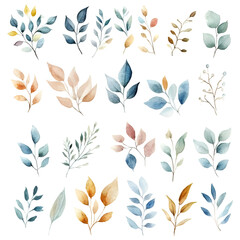 A set of lilac flower stickers in various shapes transparant background