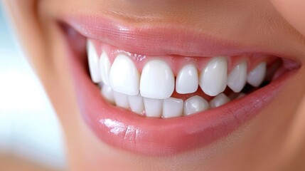 Obraz premium Female patient displays a healthy smile during a dental check-up at a clinic